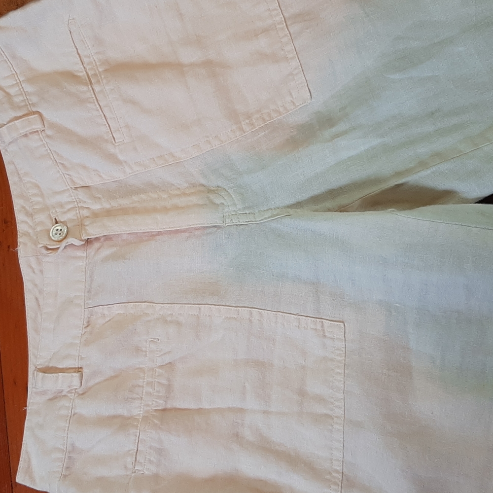 So Blue Sigrid Olsen 100% Linen Cropped Pants. - image 2